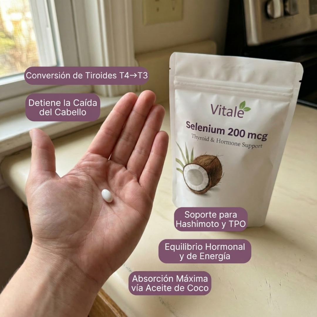Vitale Selenio 200 mcg — Apoyo para la tiroides y las hormonas