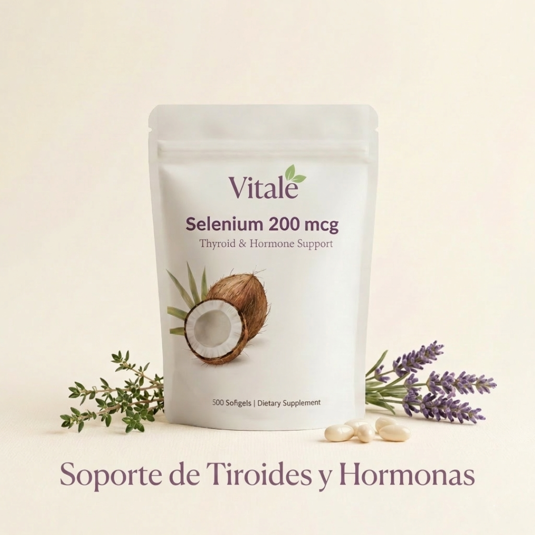 Vitale Selenio 200 mcg — Apoyo para la tiroides y las hormonas