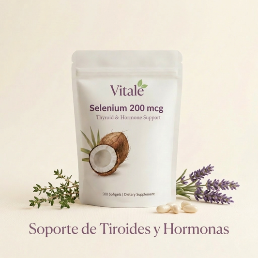 Vitale Selenio 200 mcg — Apoyo para la tiroides y las hormonas
