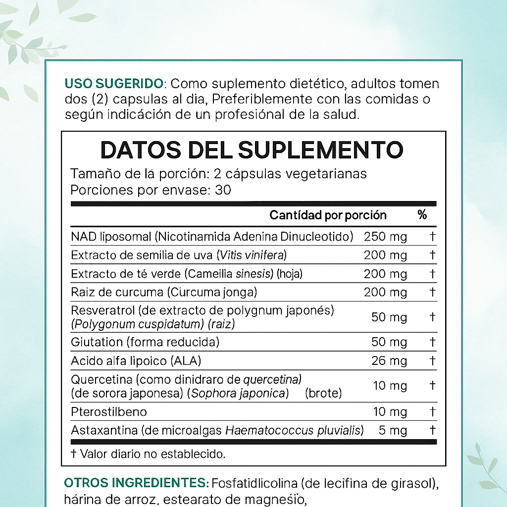 Vitalé Liposomal NAD+ Ultimate™ 1000 mg (10 en 1)