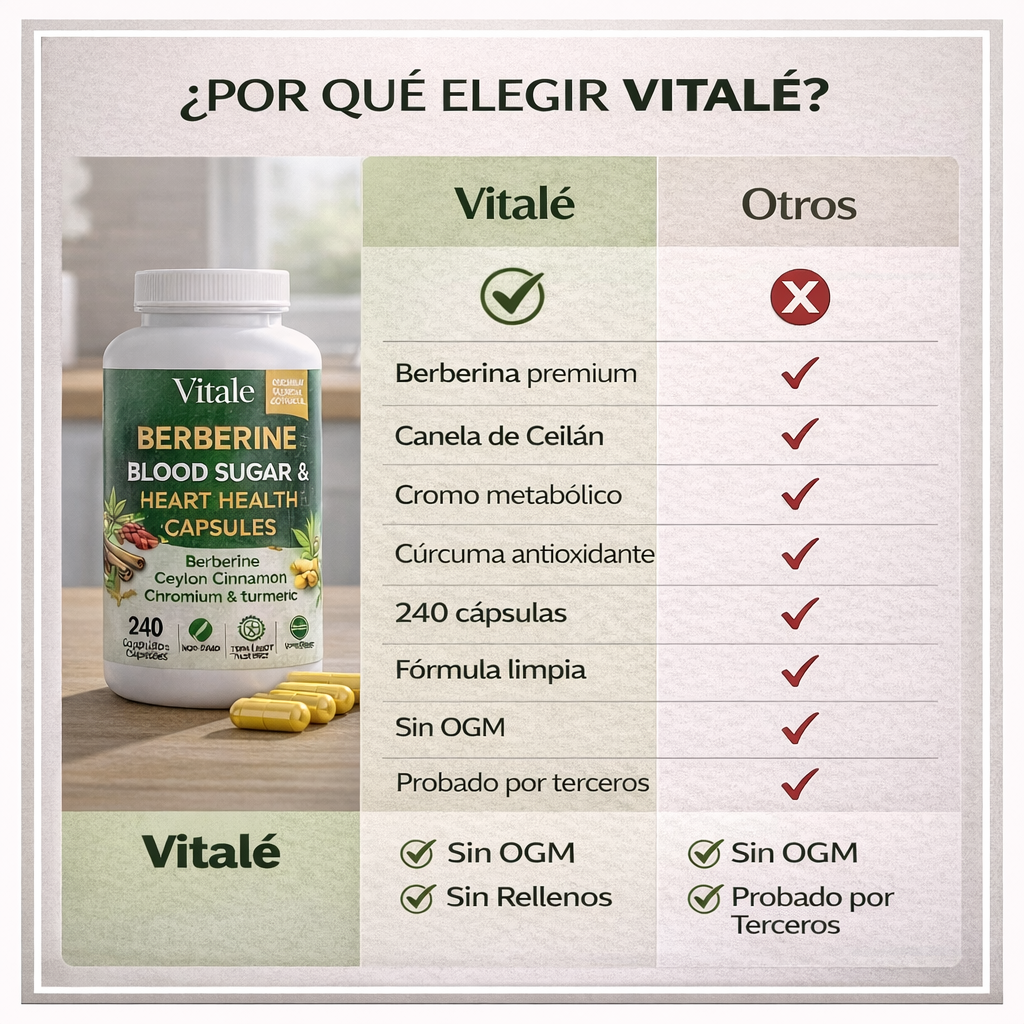 La Fórmula #1 de Berberina para el Azúcar en Sangre y la Salud del Corazón