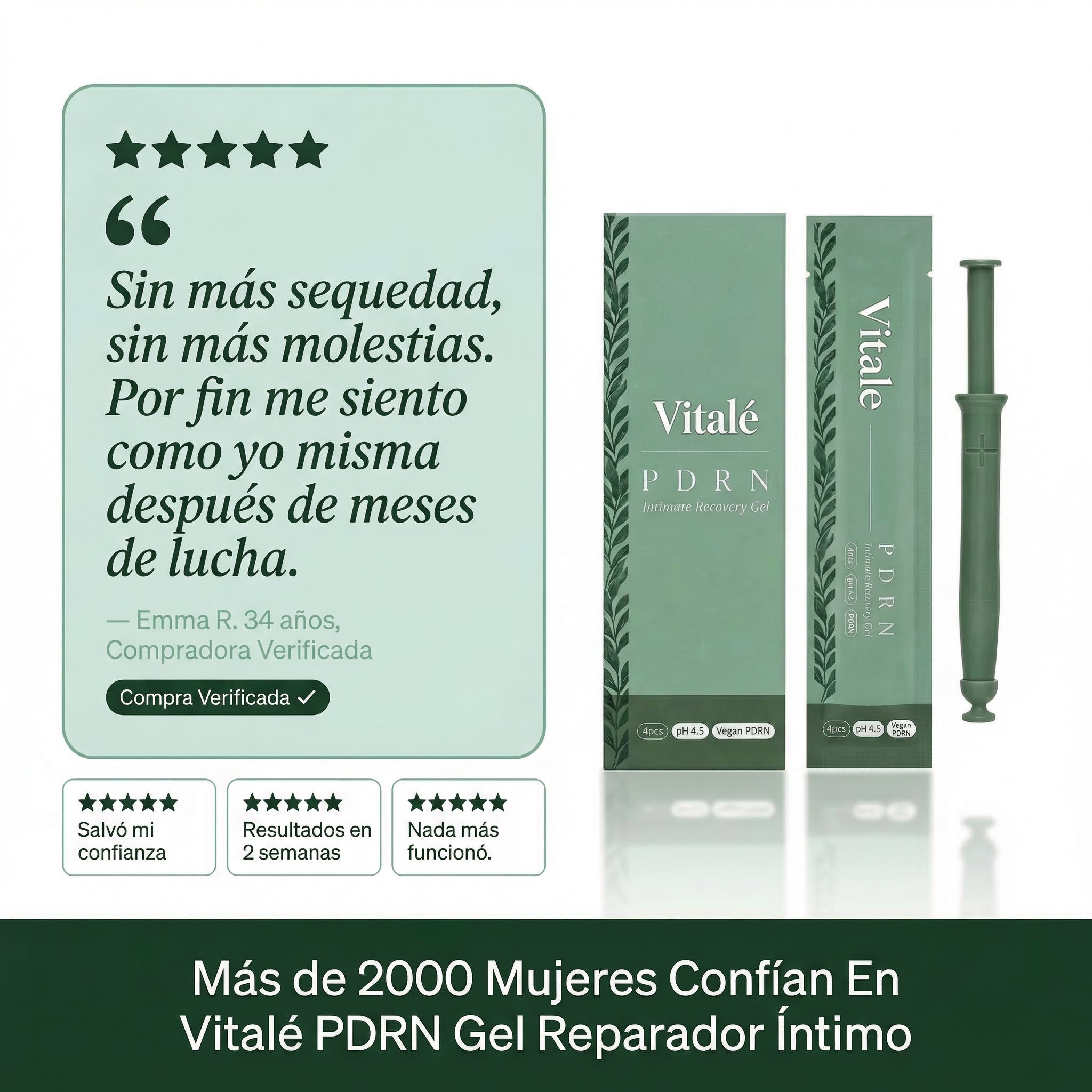 Gel reparador íntimo Vitale PDRN | Regenera, rejuvenece y reequilibra