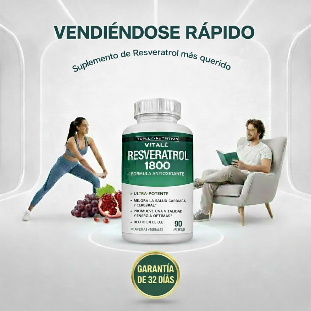 Fórmula de Poder Antioxidante Vitalé Resveratrol 1800