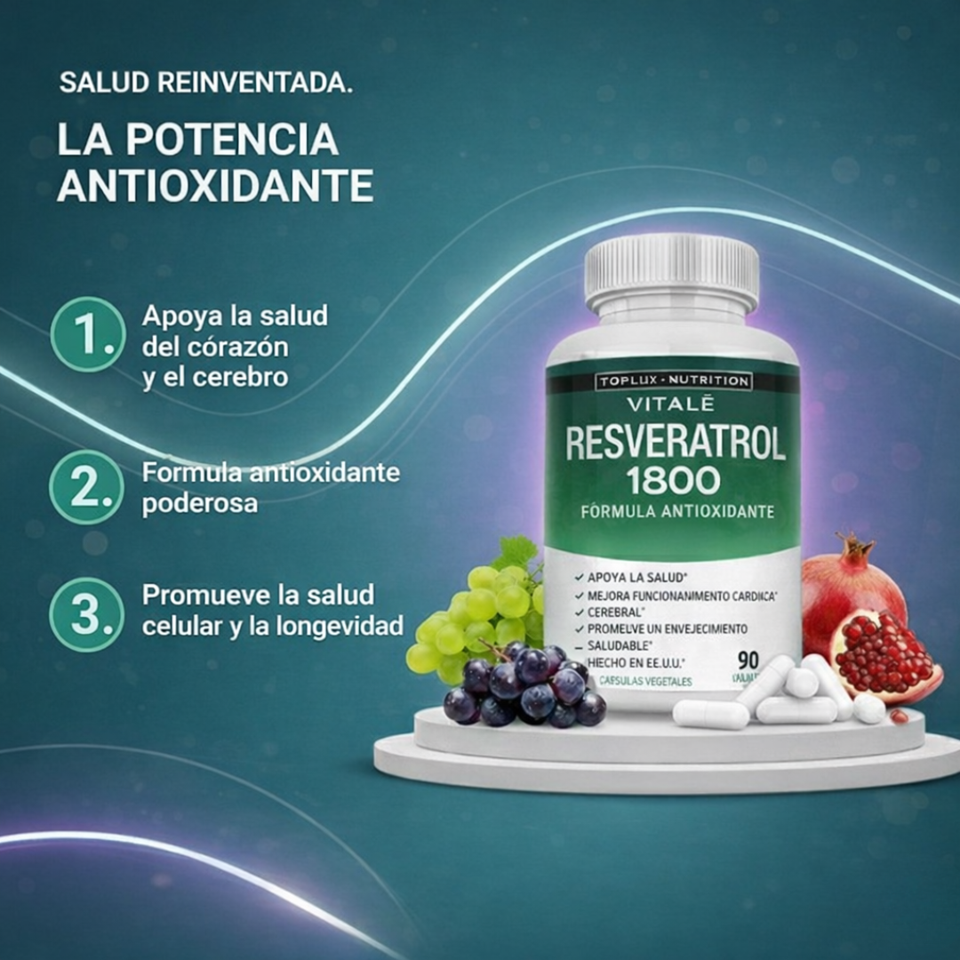 Fórmula de Poder Antioxidante Vitalé Resveratrol 1800
