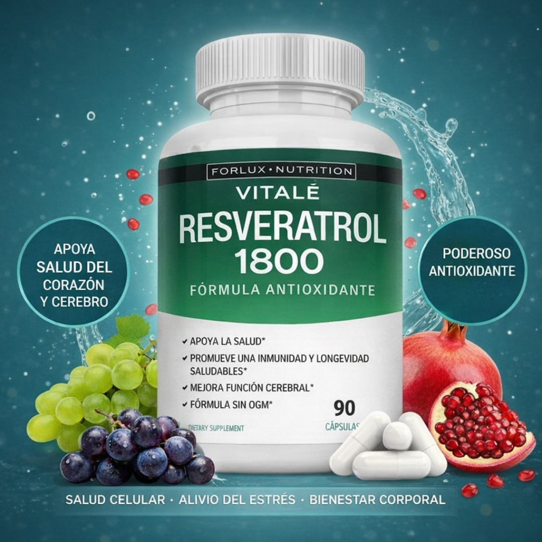 Fórmula de Poder Antioxidante Vitalé Resveratrol 1800