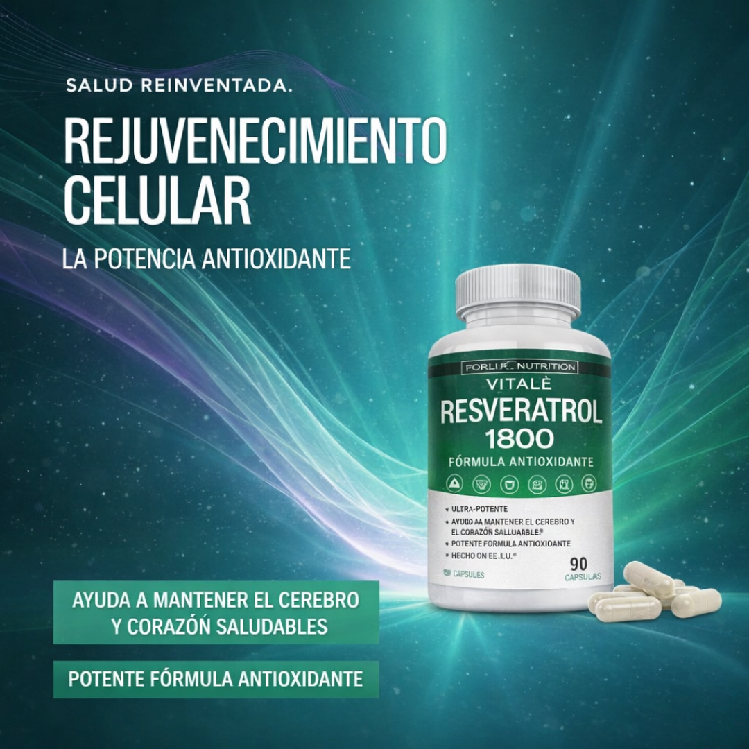 Fórmula de Poder Antioxidante Vitalé Resveratrol 1800