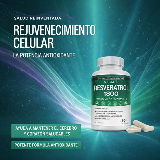 Fórmula de Poder Antioxidante Vitalé Resveratrol 1800