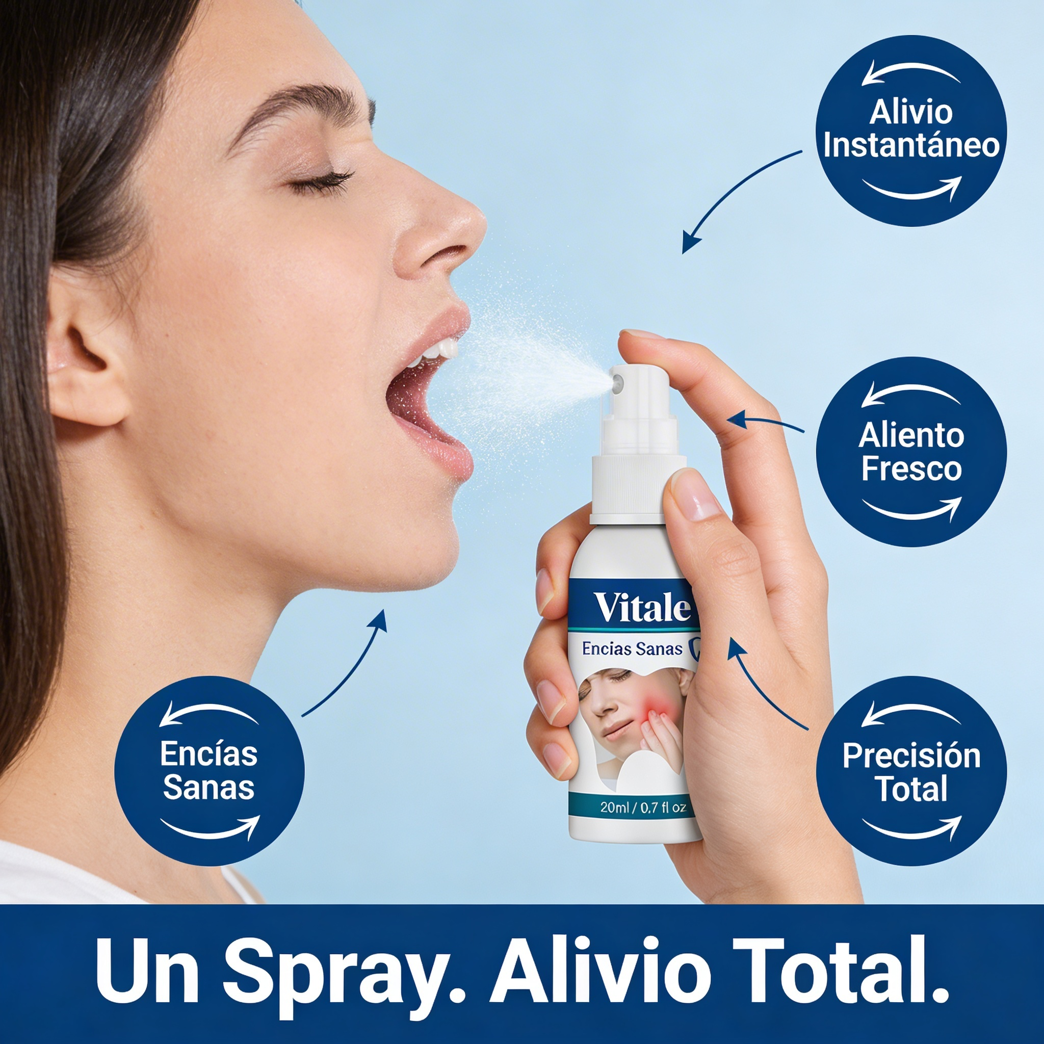 Vitale Spray Oral Natural para el Cuidado de Dientes y Encías