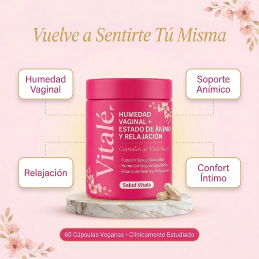 Vitalé URO - Cápsulas de Humedad Vaginal, Ánimo y Relajación