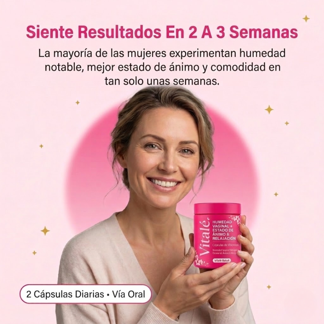 Vitalé URO - Cápsulas de Humedad Vaginal, Ánimo y Relajación