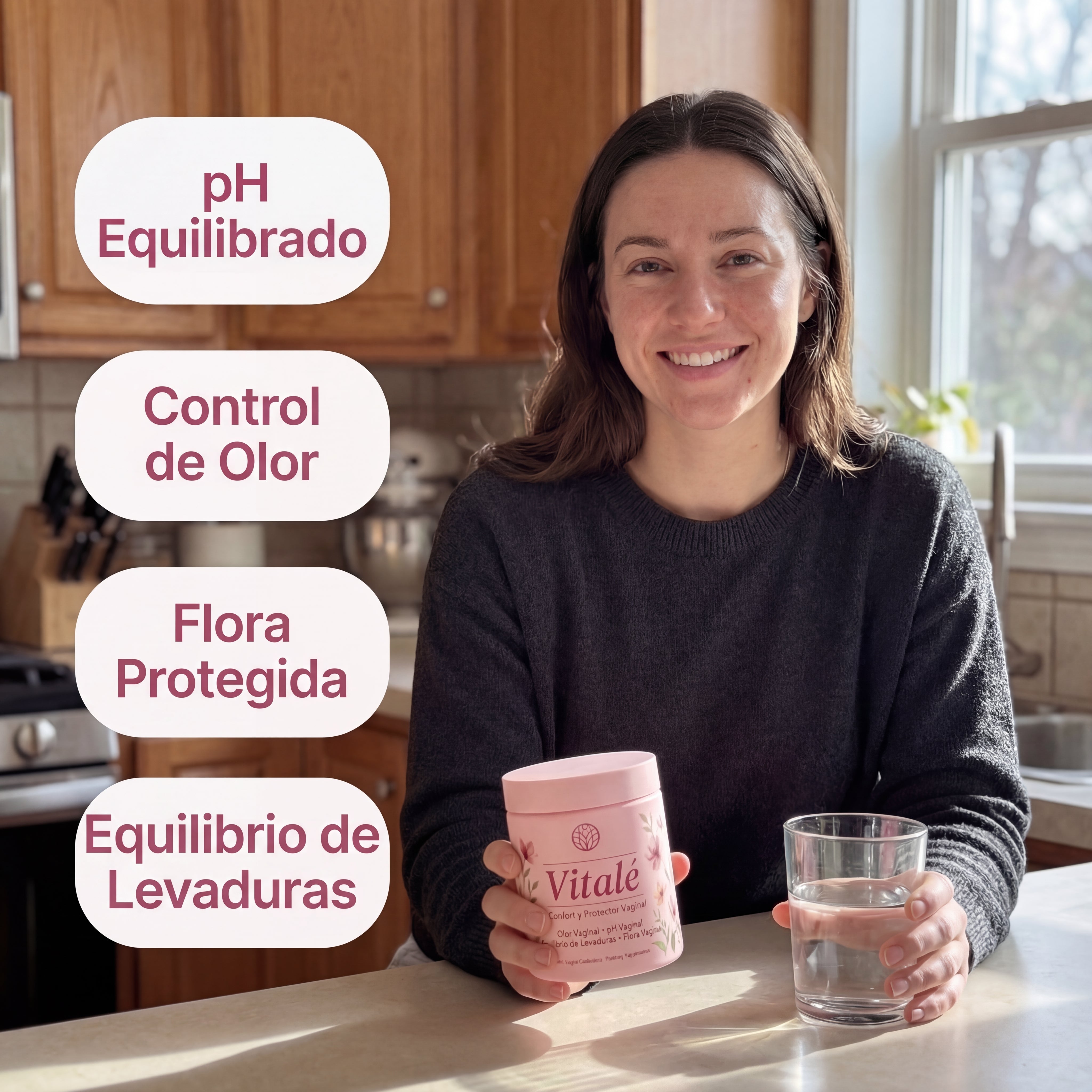 Vitalé URO Probiótico para mujeres para el equilibrio del pH y la salud vaginal