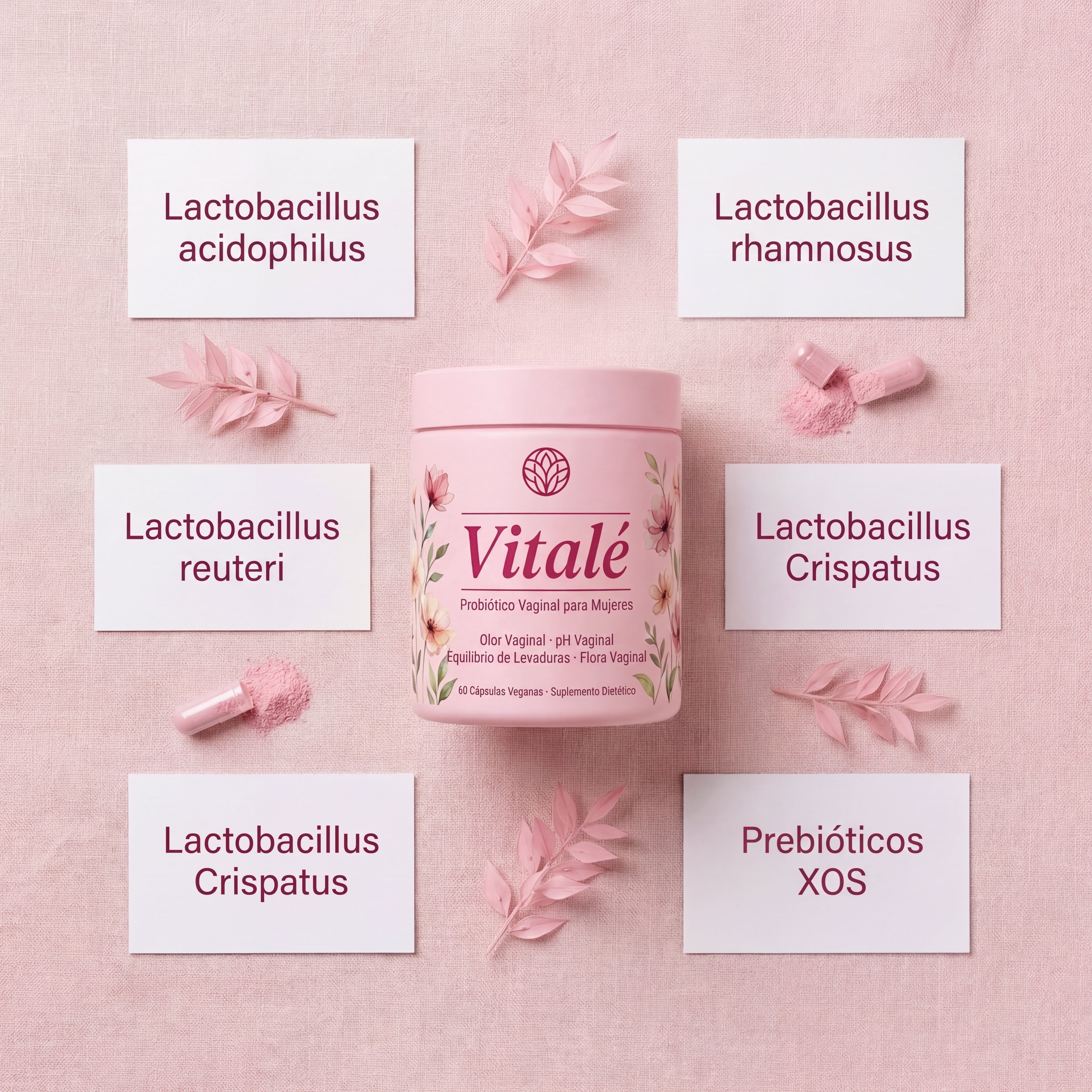 Vitalé URO Probiótico para mujeres para el equilibrio del pH y la salud vaginal