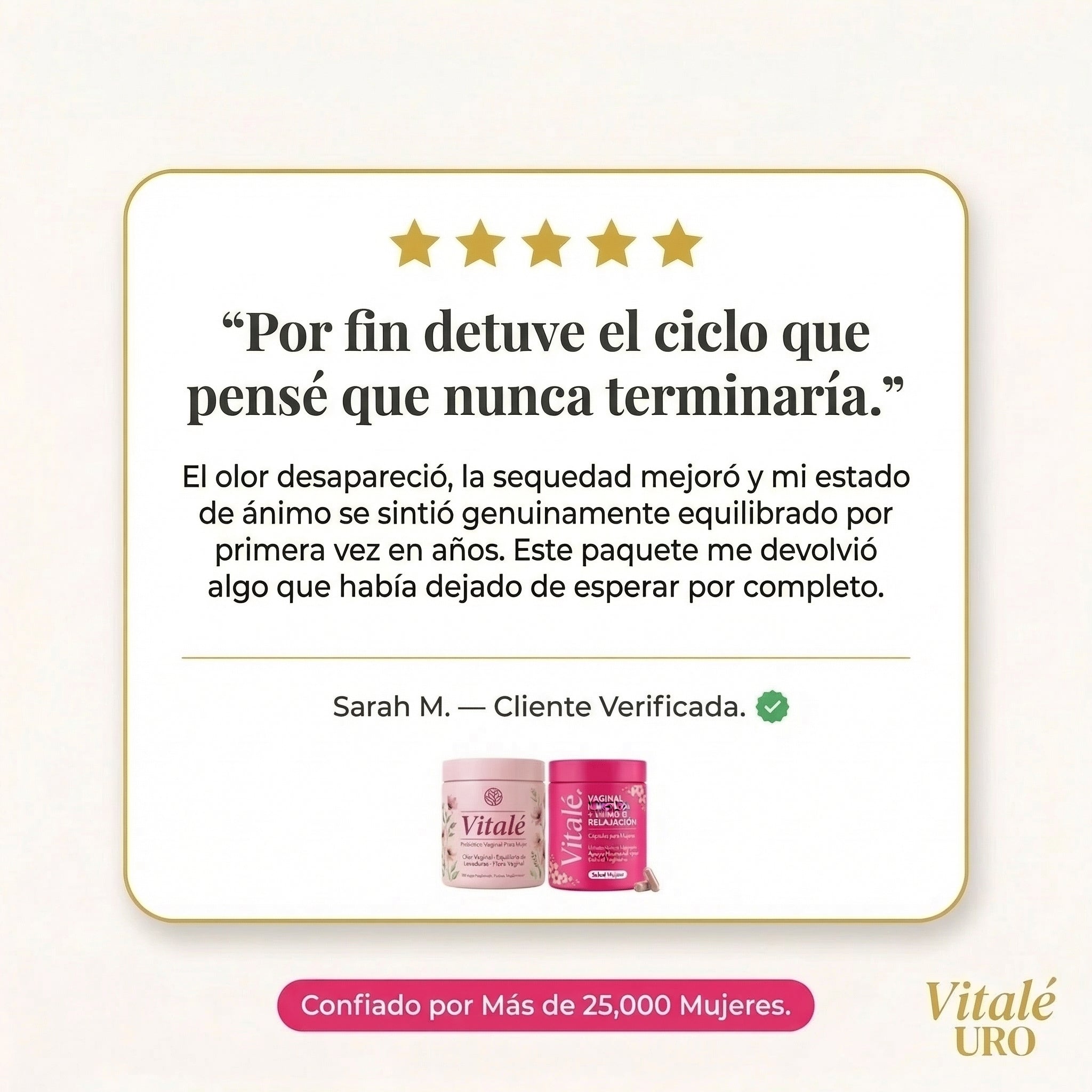 Paquete Vitalé URO Wellness: probióticos + hidratación y estado de ánimo