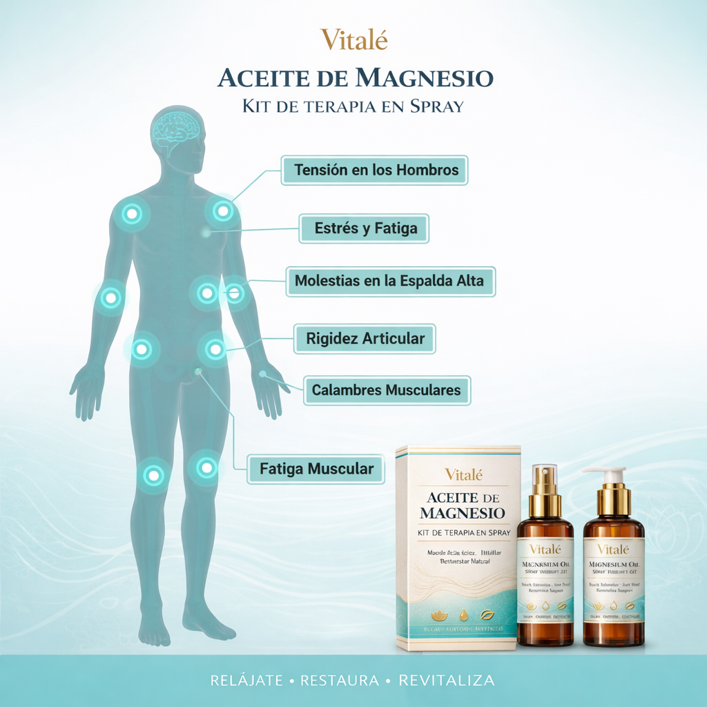 Set Terapéutico de Aceite de Magnesio en Spray Vitalé