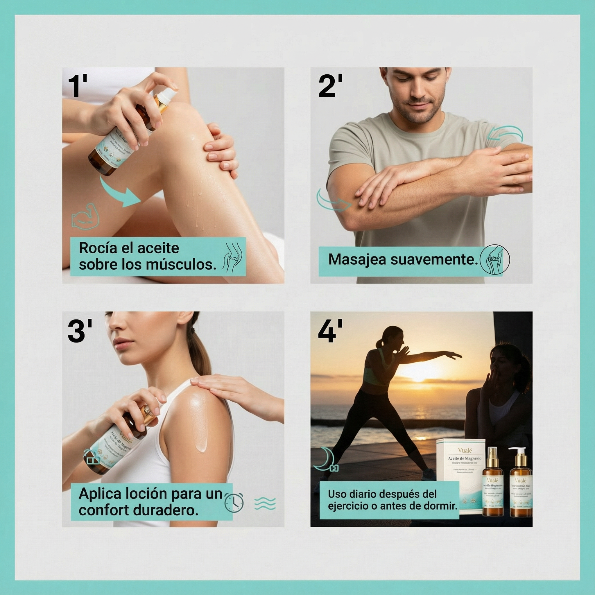 Set Terapéutico de Aceite de Magnesio en Spray Vitalé