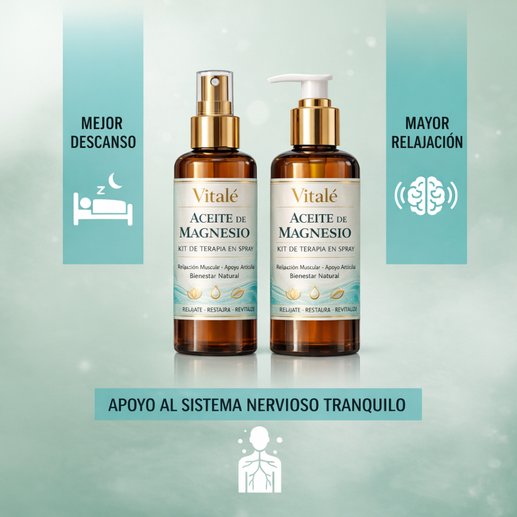 Set Terapéutico de Aceite de Magnesio en Spray Vitalé